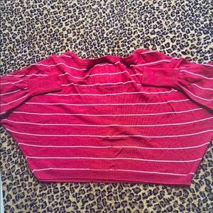 Women's Striped Red Top